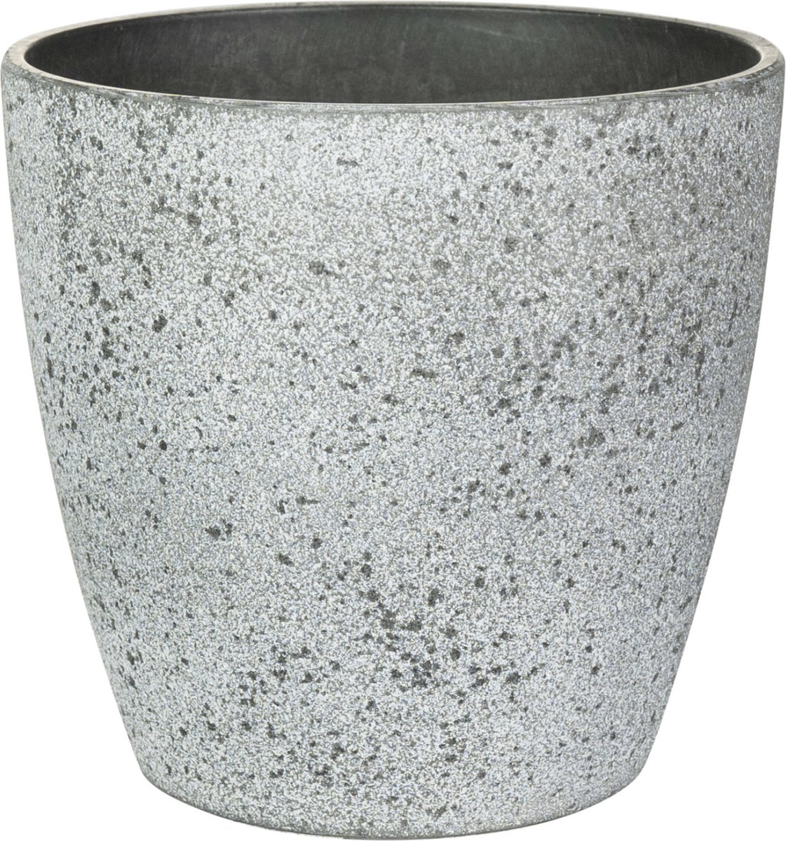 Ter Steege Bloempot/plantenpot - buiten/binnen - betongrijs - D13/H12 cm - kunststof/steenmix