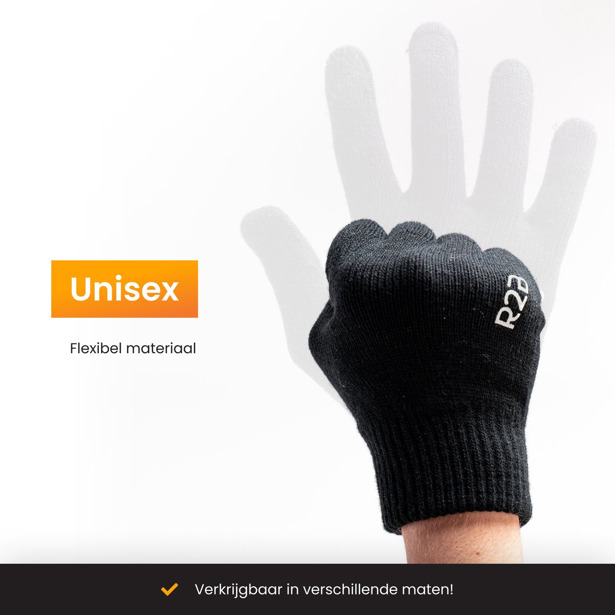 Gants pour écran tactile Ben Touch Screen noirs unis à poignets