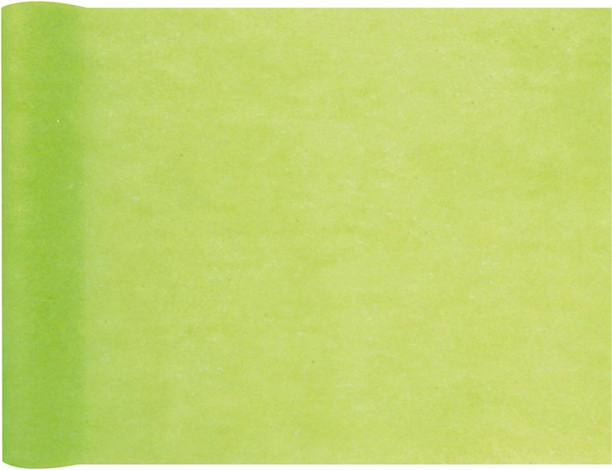 Santex Tafelloper op rol - 2x - appelgroen - 30 cm x 10 m - non woven polyester