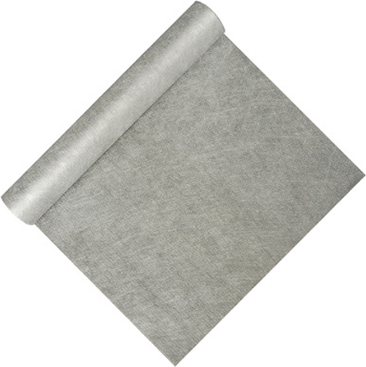 Tafelkleed met loper op rol - polyester - geel - zilver - 120 x 180 cm