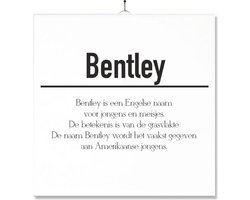 Tegel Met Opdruk | Betekenis | Kado | Cadeau | Met Naam - Bentley