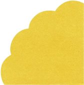 30 stuks ronde placemats - servetten - Vliespapier - geel