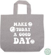Make Today a Good Day Recyclable Tote Bag Tote Bag - Femme - Sac en coton - Shopping - Sac de plage - Sac shopping recyclable - Durable
