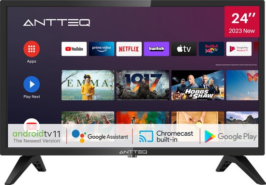 Anteq AG24F1DCU - Android TV 24 pouces (61 cm) Smart TV - avec Google  Assistant,... | bol