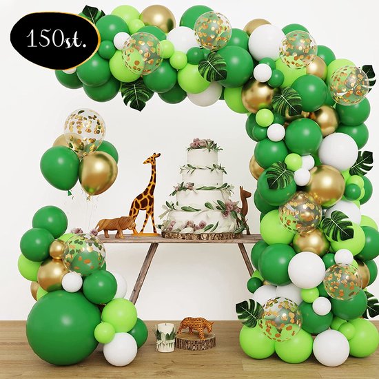 Duerté - Ballonnenboog Groot pakket 150 ST. - Ballonnenpakket - Versieringset Verjaardag - Feestartikelen & Feest versiering - Kant en Klaar Feest Pakket - Decoratie