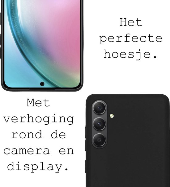 Coque arrière en Siliconen Samsung Galaxy A54 - Coque en silicone pour Samsung A54 - Zwart