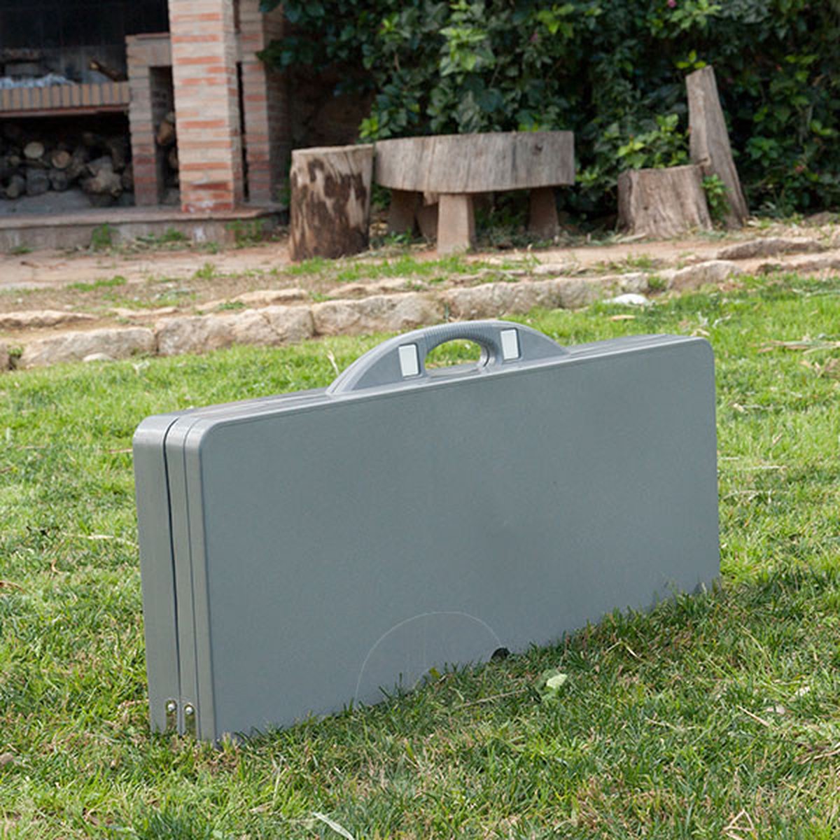 ruixin Outdoor picknicktafel, 2-in-1, inklapbaar, draagbaar, bamboe snack & kaas, dienblad met 4 wijnglazenhouders en 1 wijnfleshouder voor tuin, feest, camping, strand, outdoor, diner, 30 x 24 cm