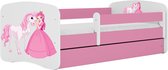 Kocot Kids - Bed babydreams roze prinses paard met lade zonder matras 140/70 - Kinderbed - Roze