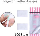 Nagel Ontvetter & Nail Cleaner Set (100 stuks) - Complete Nagelverzorging met Nagel Primer, Nagel Cleaner, Celstof Doekjes - Professionele Nail Wipes voor Perfecte Manicure & Pedicure