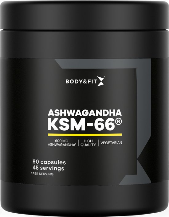 Maak leven mosterd kraai Body & Fit Ashwagandha KSM-66® - Biologisch - Winterkers - Vegetarisch - 90  Capsules... | bol.com
