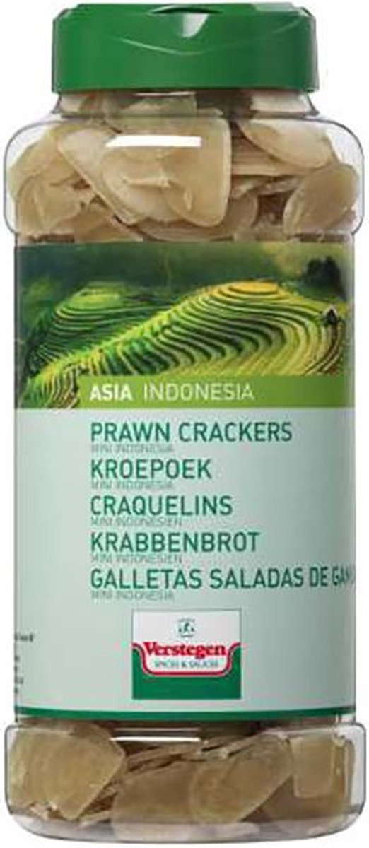 Goedkoopste Verstegen Kleine Indonesische kroepoek ongebakken, bus 450 gr
