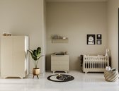 Born Lucky ® Babykamer Rome Babybed & Commode & Kledingkast Verstelbare bodem Clay