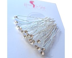 Haar in Stijl® Lulu Serie - set van 20 kristallen haarpinnen - haaraccessoires voor feest bruiloft verloving bruidsmode