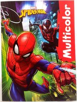 Multicolor - Marvel Spiderman - Tekenboek - Kleurboek - Superheld - Superheldin - Knutselen - Na tekenen - Kids - Kinderen - Plezier - Stoer - Jongens - Meisjes - Cadeau -
