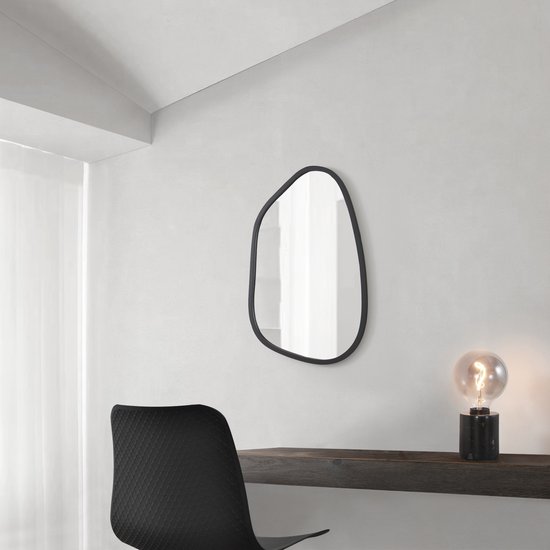 Spiegel Filiano hangend 80x58 cm zwart mat
