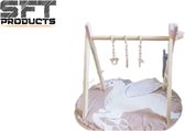 SFT Products Babygym - Hout - Houten Baby Speelgoed - Vanaf 0 Jaar - Handgemaakt - Kraamcadeau - 3 Hangers - Roze