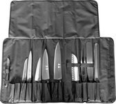 Chefs Fashion - Chemise à couteaux (vide) - Etui à couteaux pour 12 couteaux - Sac à couteaux - Hydrofuge - Fermeture velcro - Longueur maximum des couteaux 38 cm