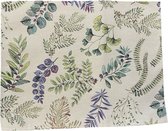 Set de table - Tissu Gobelin - Feuilles vertes - Feuilles vertes - Chemin de table 35 x 45 cm