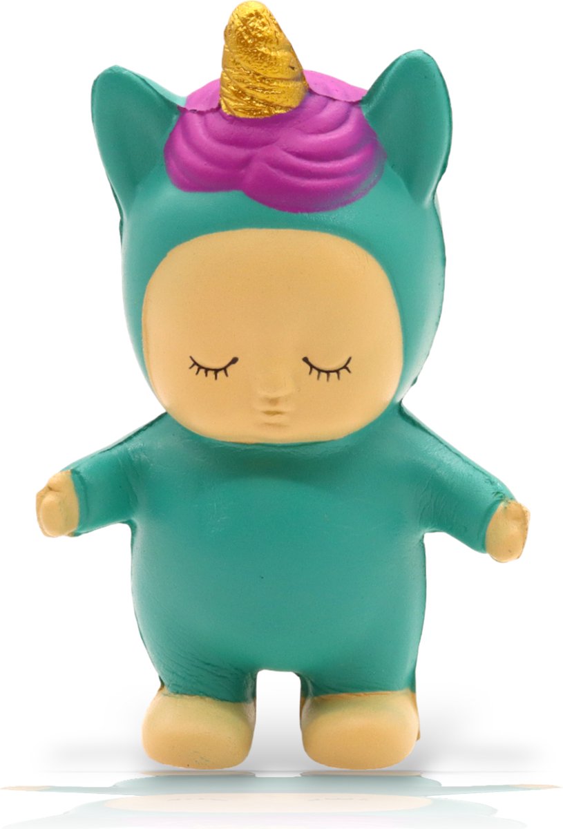 Klikkopers® - Squishy - Baby Eenhorn - Kawaii - Anti-stress speelgoed - Squishies - Fidget - 15 cm