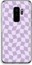 Case Company® - Hoesje geschikt voor Samsung Galaxy S9 Plus hoesje - Grid Paars - Soft Cover Telefoonhoesje - Bescherming aan alle Kanten en Schermrand