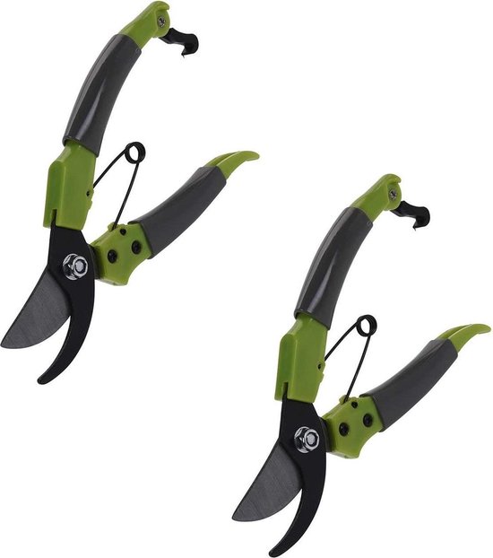 2 stuks Pro Garden Snoeischaar 20 Cm Staal Groen. Takken knipper.