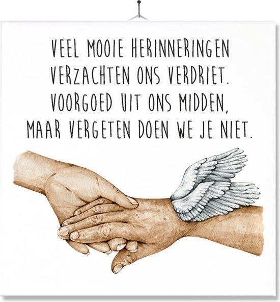Tegel Met Opdruk | Overlijden | Veel mooie herinneringen verzachten ons verdriet