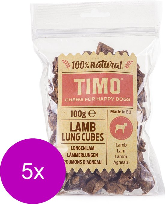 Timo Longen - Hondensnacks - 5 x Lam 100 g