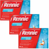 Rennie Pepermunt Kauwtabletten - 3 x 48 tabletten