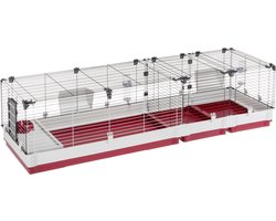 Ferplast Konijnenkooi Krolik 200 - Dierenverblijf - 205x60x50 cm Rood