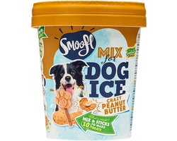 Smoofl Premium Hondensnacks: Ijs voor honden als een snack om af te koelen in de zomer en als een gezonde hond traktatie met verfrissend effect, honden ijs met pindakaas