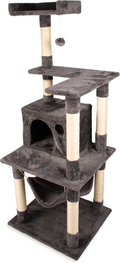 Krabpaal Krabboom Kattenboom Grijs 170cm Kopen | Katten Accessoires Krabpaal Krabboom Kattenboom Grijs 170cm Kopen | Katten Accessoires