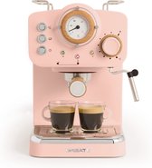 Bol.com THERA MATT RETRO - Express-koffiezetapparaat Pastel roze 1100 W Voor gemalen koffie- en ESE-pads Tankcapaciteit 1.25L. 2... aanbieding