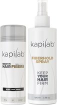 Kapilab Hair Fibers Voordeelset 29 gram - Zwart - Keratine Haarvezels voor direct voller haar - 100% natuurlijk - Gemaakt in Europa
