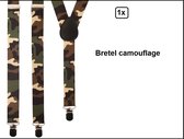 Camouflage bretel - bretels leger soldaat army carnaval festival thema party soldaat