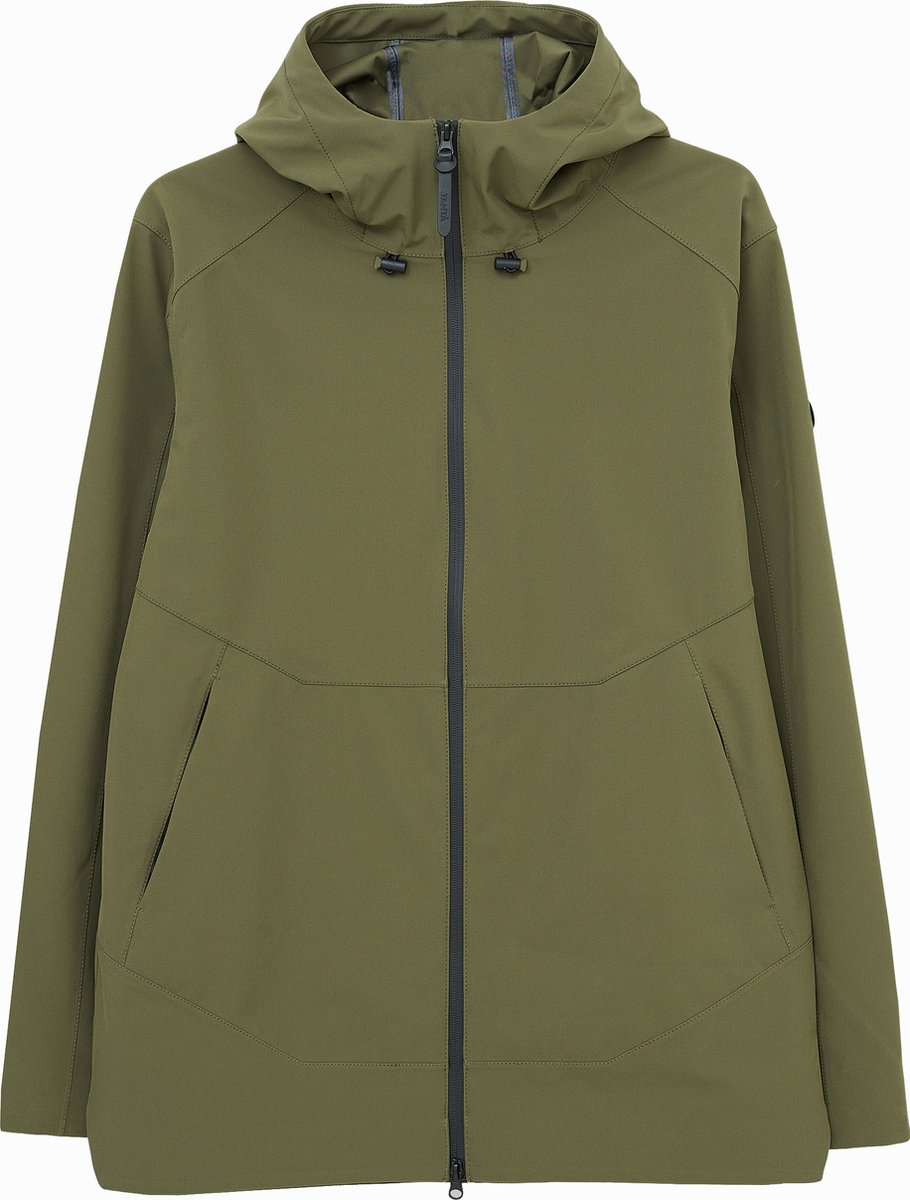 Groene (Avocado) stretch Softshell heren regenjas Motregn van Tantä XXL