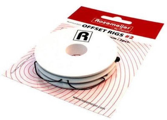 Rozemeijer Fluoro Carbon Offset Rigs 50cm - 0- 0.25mm (2 pcs) - Taille : Crochet 1/ 0