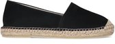 Manfield - Dames - Zwarte suède espadrilles - Maat 40