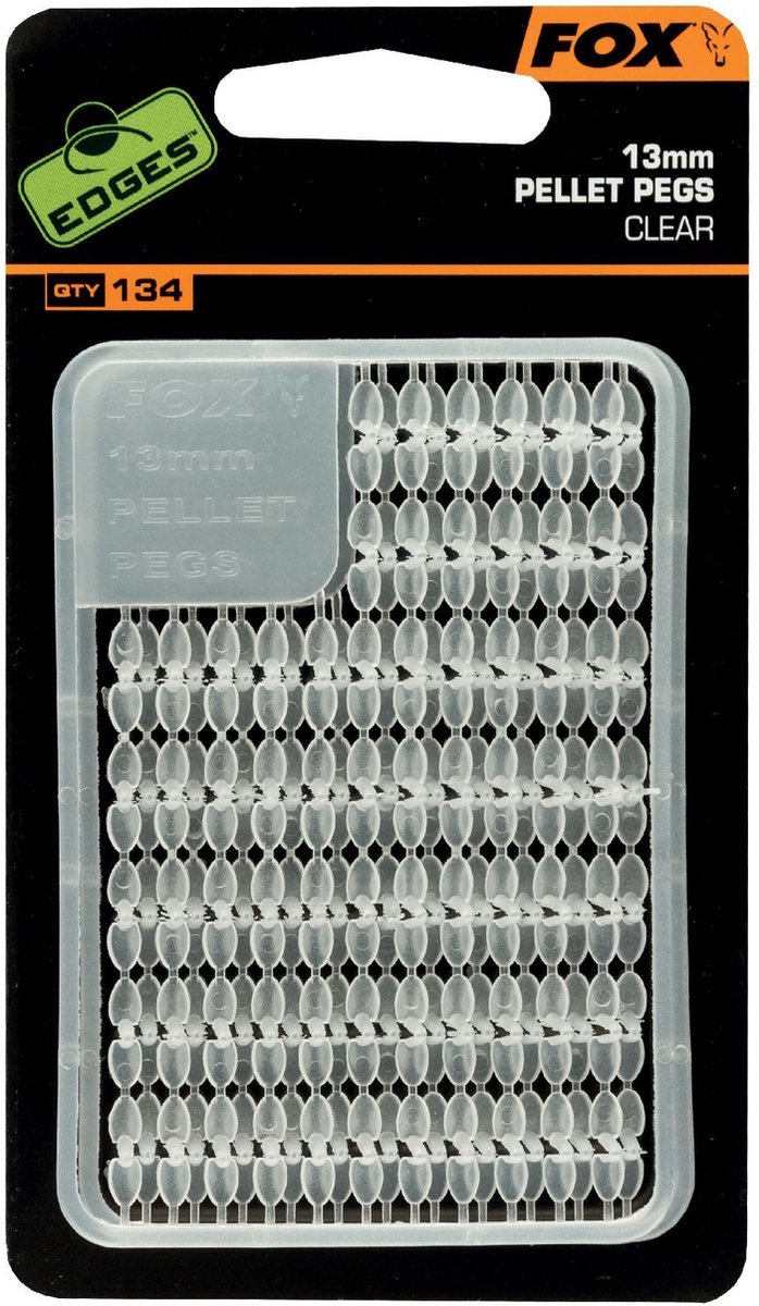 Fox Edges Pellet Pegs - Clear - 13mm - Transparant van Fox — afbeelding 2