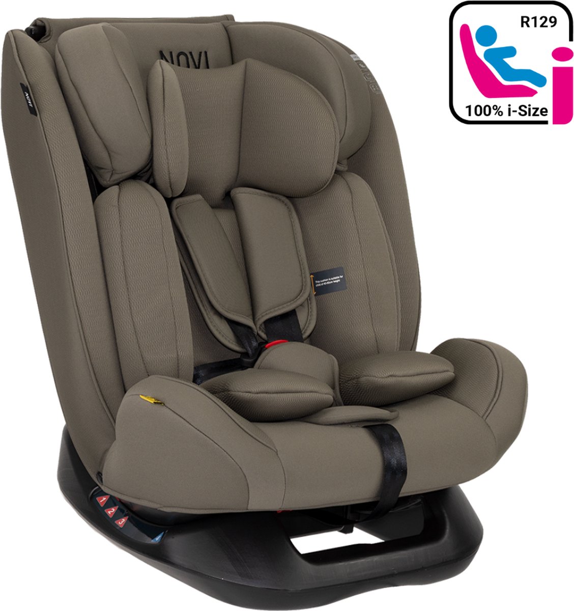 Onderdrukken Luchtpost Superioriteit Autostoel Novi Baby® Lucas Premium I-Size Dark Taupe 0-1-2-3 | bol.com