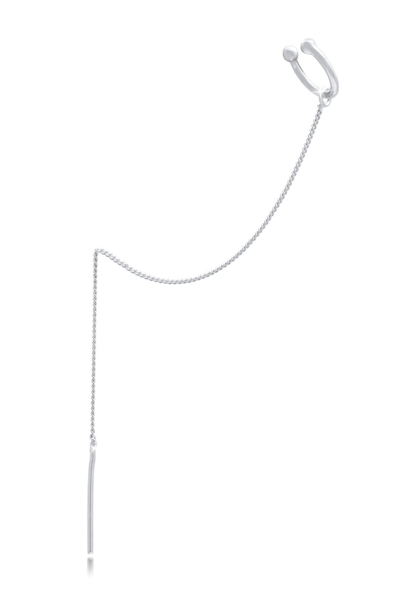Elli - Oorbellen - Dames Earcuff Doortrek ketting Opvallend Stijlvol van 925 Sterling Zilver - Dames