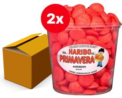 Haribo Schuimaardbeien / Tagada / Primavera snoep - 150 stuks - 1050g x 2