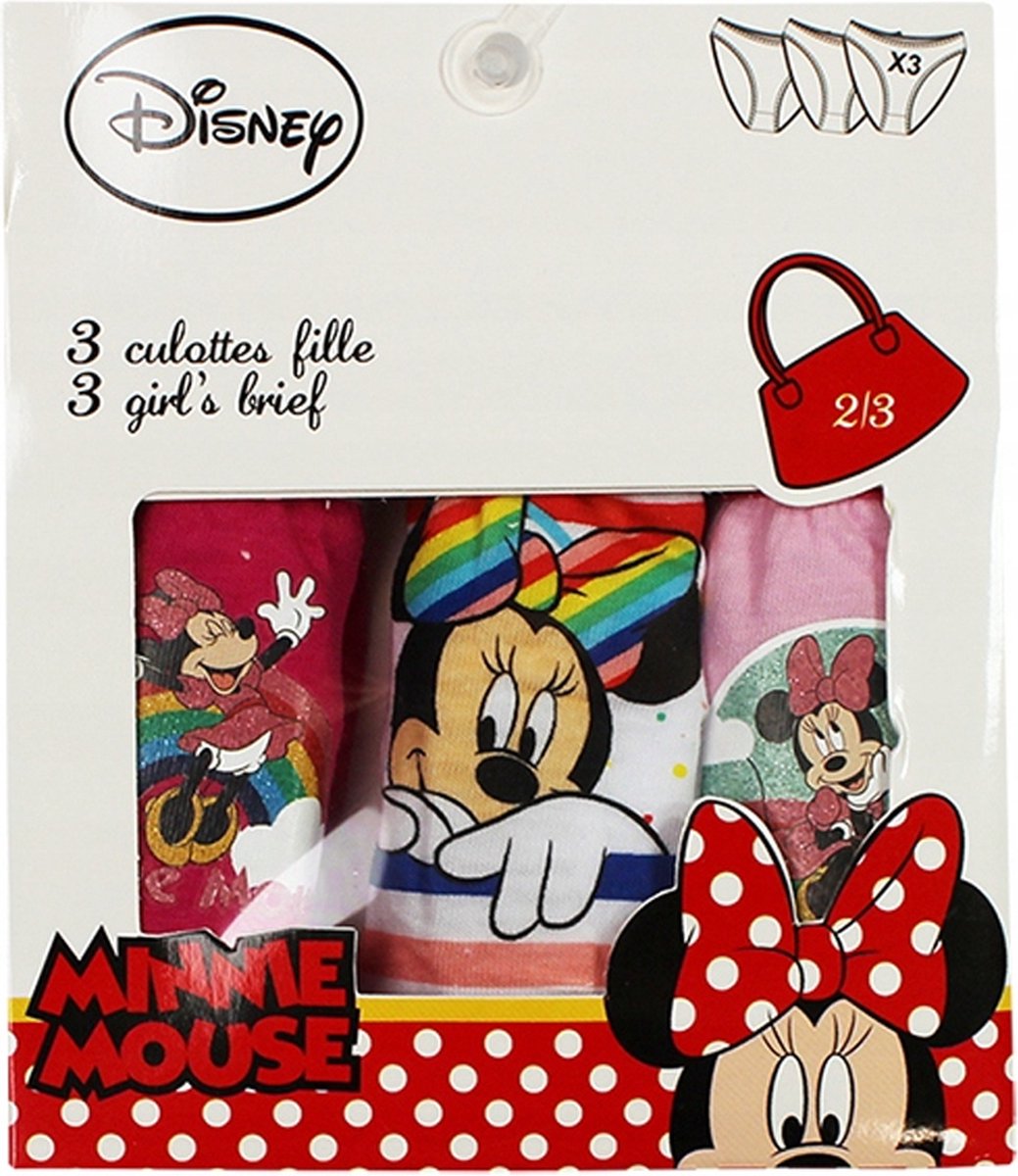 Disney Minnie Mouse - Onderbroeken set 3 stuks - 6-8 Jaar