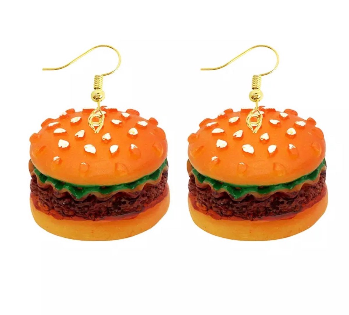 Akyol - Hamburger oorbellen - Hamburger oorhangers -Cadeau - sieraad -  burger - Food... | bol.com