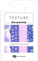 Set Texture Decopatch papier "Flower Therapy" dorure à chaud Edition Limited