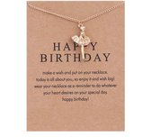 Akyol - Happy Birthday ketting - verjaardag - ketting - sweet 16 - ketting als cadeau - verjaardags ketting - happy birthday - bff - vriendschaps ketting