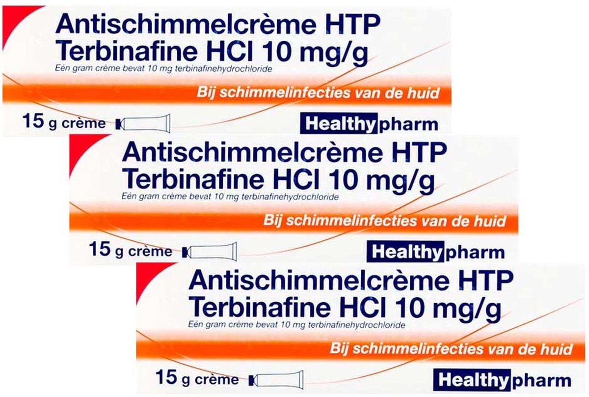 Goedkoopste Healthypharm Antischimmelcrème HTP Terbinafine HCl 10mg/g Crème - 3 x 15 gr