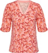 Lords & Lilies dames pyjama top met lange broek - oranje citrus print - 231-5-XPF-Z/984 - maat L