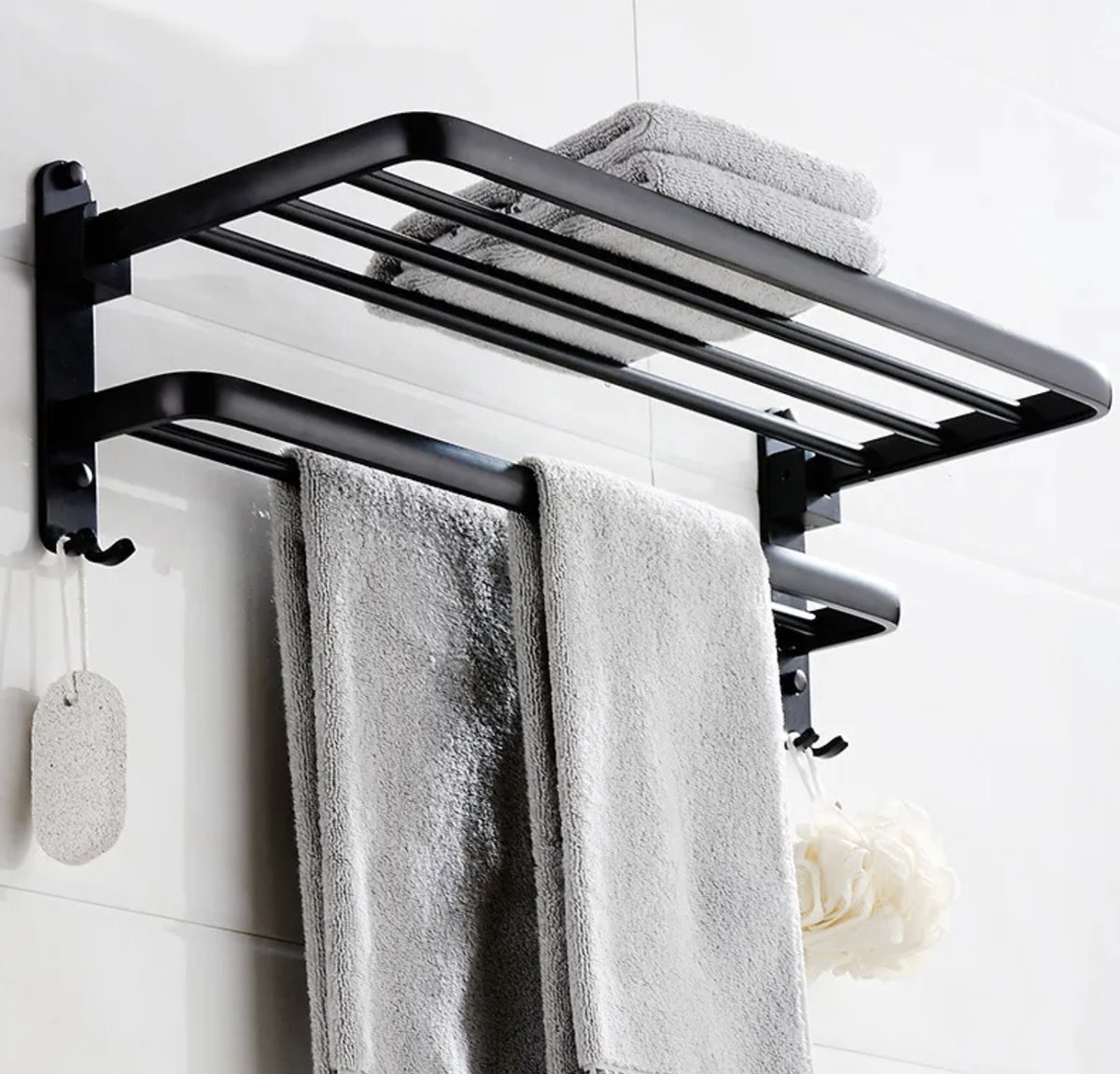 Luxaliving Handdoekrek Zwart Handdoekenrek Handdoekhouder luxaliving-handdoekrek-zwart-handdoekenrek-handdoekhouder