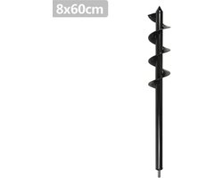 Grondboor - Grondboor voor boormachine - Bollenplanter - Palenboor - Boor - Tuin - 60 cm - 8 CM