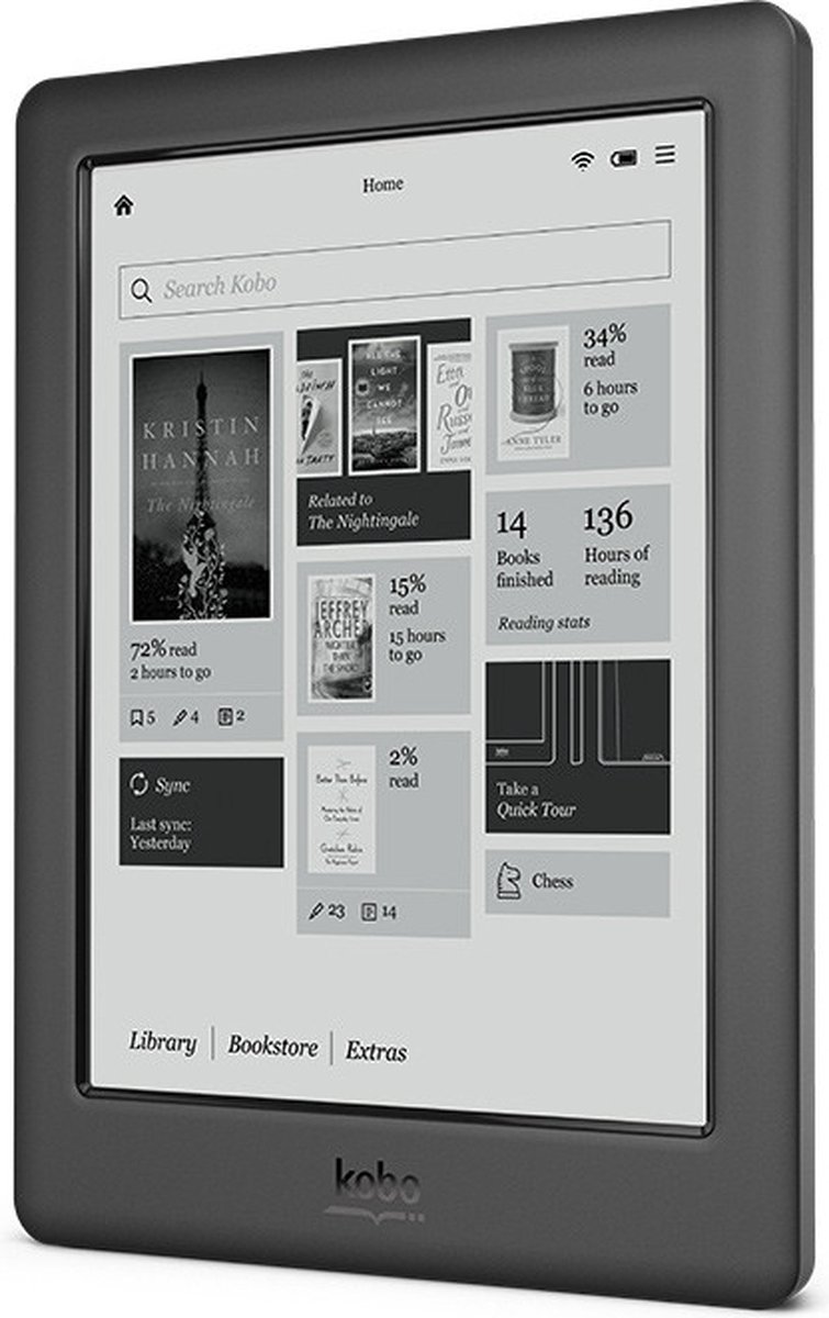 Kobo Touch 2.0 - Zwart - e-reader | bol.com